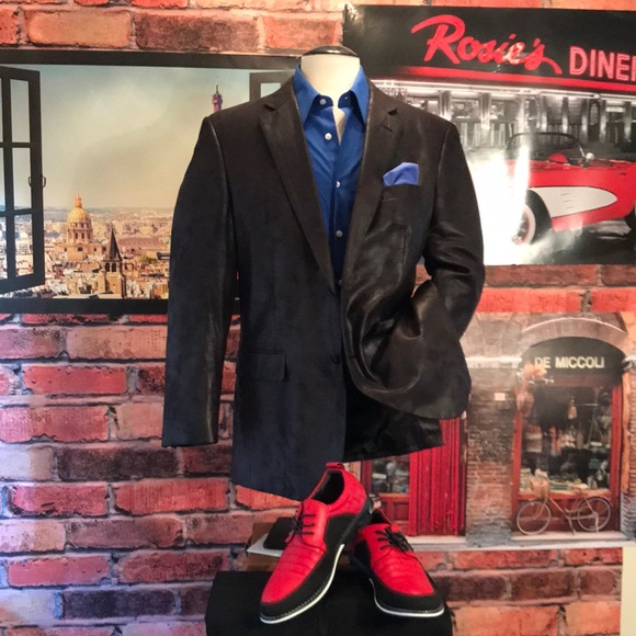 Andrew Fezza Faux Leather Blazer - Picture 4 of 17